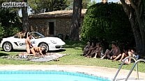 Mallorca special threesome with spanish amp UK guys by the pool Mallorca special threesome with spanish amp UK guys by the pool