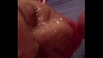 Sloppy blowjob ends with huge facial for young slut POV