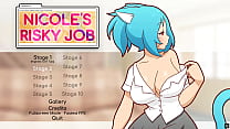 Nicole Risky Job Hentai game PornPlay Ep 2 fondling tits to attract more customers