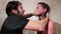 Brandi Aniston roughly face fucked in the shower