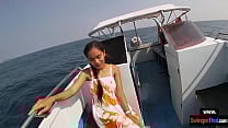 Amateur teen couple had sex on a rented boat in public Amateur teen couple had sex on a rented boat in public