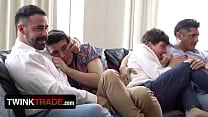 Twink Trade   Naughty Twinks Make A Plan To Seduce And Swap Their StepDaddies During A Movie Night