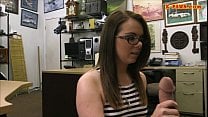 Pretty babe pawns her pussy and fucked in the backroom Pretty babe pawns her pussy and fucked in the backroom