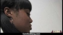 Swallowing sperm makes her horny 2