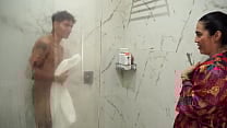 Big ass stepmom ends up fucking her skinny stepson after snooping on him in the shower Big ass stepmom ends up fucking her skinny stepson after snooping on him in the shower