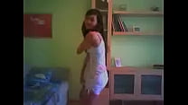 Young girl dancing on cam