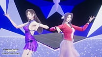 MMD TAEYEON INVU Aerith Tifa Lockhart Hot Kpop Dance Final Fantasy Uncensored Hentai