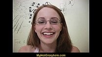 Sexy Babe Deepthroats Gloryhole 29