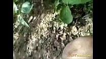 Indian slut outdoor in jungle gets hairy pussy fucked by
