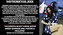 Hotkinkyjo in dot dress super sweet extreme anal fisting amp prolapse