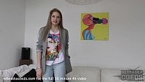 super fresh new 18yo margarita nervously doing her first ever casting