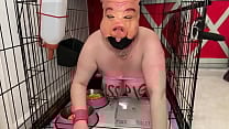 Fuckpig porn justafilthycunt humiliating degradation pig pissing caged piss drinking and eating from bowls Fuckpig porn justafilthycunt humiliating degradation pig pissing caged piss drinking and eating from bowls