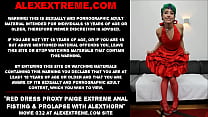 Red dress Proxy Paige extreme anal fisting amp prolapse with AlexThorn