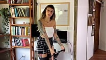 Horny secretary roleplay in miniskirt  gets horny  sucks and fucks him while talking dirty Horny secretary roleplay in miniskirt  gets horny  sucks and fucks him while talking dirty