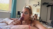 CUTE LATINA WITH GLASSES EARNS HUGE LOAD CUTE LATINA WITH GLASSES EARNS HUGE LOAD