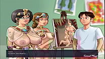 Summertime Saga Painting two cute babes in art class Summertime Saga Painting two cute babes in art class