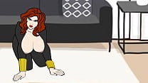 Hawkeye Fucks Natasha Black Widow in Budapest Avengers Cartoon Porn