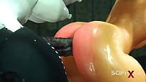 Hot futanari sex android with many boobs plays with a young horny hottie in the sci fi lab Hot futanari sex android with many boobs plays with a young horny hottie in the sci fi lab