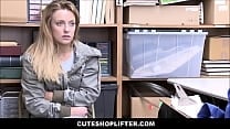 Hot Blonde Teen Kate Kenzi Caught Shoplifting By Horny Mall Cop