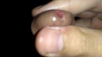 Hot latino glans massaging
