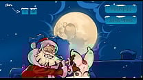Christmas Eve in Metropolis  Xmas Hentai PornPlay  Santa got stuck while delivering dildo toys