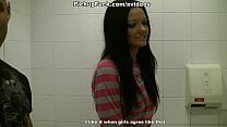 Horny girl shows everything and does blowjob for two guys Horny girl shows everything and does blowjob for two guys
