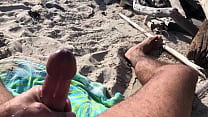 Public Southern California beach masterbation