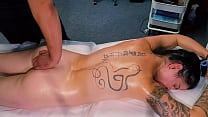 male masseur make massage for tattoo girl but she wanted more And that he give to her