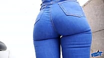 Amazing Ass Latina and Incredible Body in Tight Blue Jeans