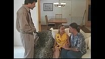 Naughty babe has hardcore threesome with two older dudes Naughty babe has hardcore threesome with two older dudes