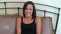 Nervous Brunette Teen First Timer Makes Her Amateur Porn Debut