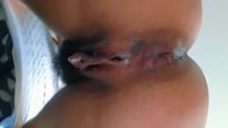 Huge load of sperm dripping from ass to pussy  Huge load of sperm dripping from ass to pussy