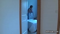 Unfaithful british milf lady sonia pops out her gigantic jugs