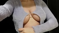 Juicy big boobs in the fitting room  Which top is the sexiest 