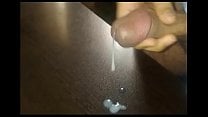 big cock cums on table big load big cock cums on table big load