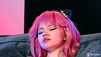 Horny redhead anime girl Rebecca Nikson massages her clit and plays with a sex toy Horny redhead anime girl Rebecca Nikson massages her clit and plays with a sex toy