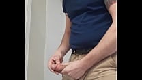 Jerking at work big cumshot