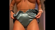 Horny and tattooed brunette masturbates with dildo and squirts Horny and tattooed brunette masturbates with dildo and squirts
