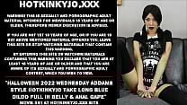 Halloween 2022 Wednesday Addams style Hotkinkyjo take long blue dildo full in belly amp anal gape Halloween 2022 Wednesday Addams style Hotkinkyjo take long blue dildo full in belly amp anal gape