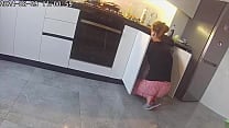 Real cheating  Wife fucks a neighbor in the kitchen  Real cheating  Wife fucks a neighbor in the kitchen