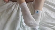 Sockjob in white socks is the best way to start my day Sockjob in white socks is the best way to start my day