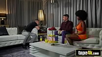 Tricking Swinger Couple Into Having Sex with Stunning Ebony Wife Only