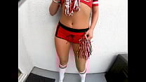 FEBBY TWIGS Cute Cheerleader Huge Cock POV Blowjob and Cum Swallow