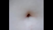 Playing with her belly button in the Park part 1