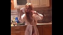 Alexandra naughty in her kitchen Best of VK live