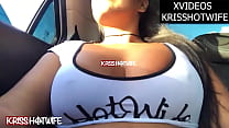 Kriss Hotwife Esposa Safadinha Usando Top Bem Decotado No Uber