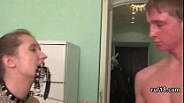 Teenie fucked in hard bondage