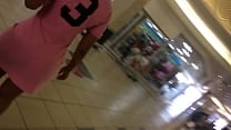 ass under pink skirt on an escalator MOV