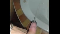 Peeing while hard