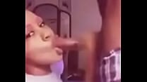 Short Haired Lightskin Girl Gives Black Cock a Blowjob